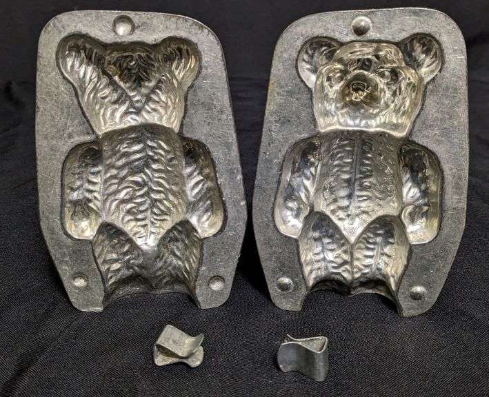 ANTIQUE CHOCOLATE MOLD "STEIFF" TEDDY BEAR ANTON REICHE DRESDEN