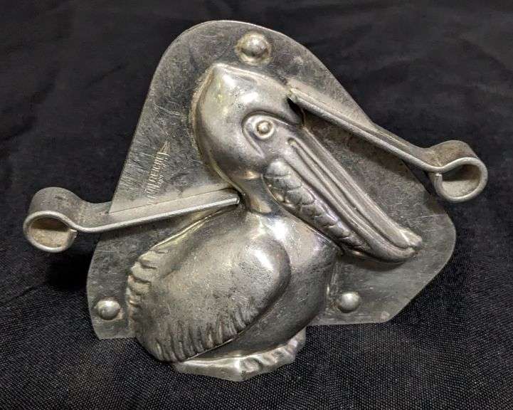 ANTIQUE CHOCOLATE MOLD PELICAN BIRD ANTON REICHE DRESDEN