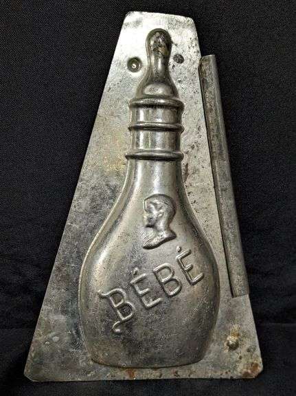 ANTIQUE CHOCOLATE MOLD BABY BOTTLE BE'BE'