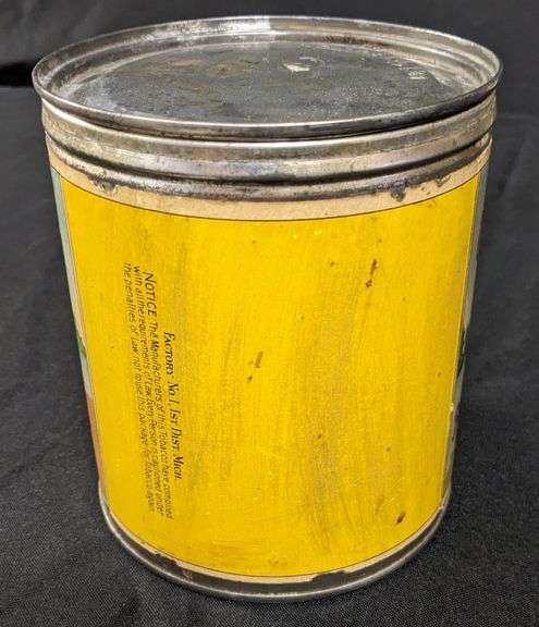 PAPER LABEL TIN CAN OJIBWA FINE CUT TOBACCO SCOTTEN DILLON CO DETROIT MICHIGAN