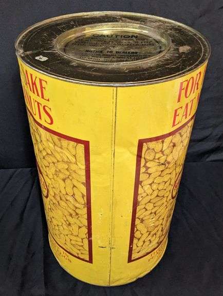 25# TIN COUNTRY STORE BIN FISHER'S SALTED PEANUTS ST PAUL MINNESOTA