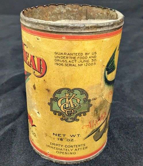 16 OZ PAPER LABEL TIN CAN ARROW HEAD BRAND ALASKA SALMON KELLEY-CLARKE SEATTLE WA