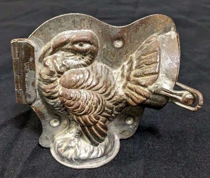 ANTIQUE CHOCOLATE MOLD THANKSGIVING TOM TURKEY ANTON REICHE