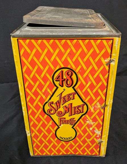 CARDBOARD TOBACCO BIN TIN SWEET MIST CHEWING TOBACCO SCOTTEN DILLON COMPANY