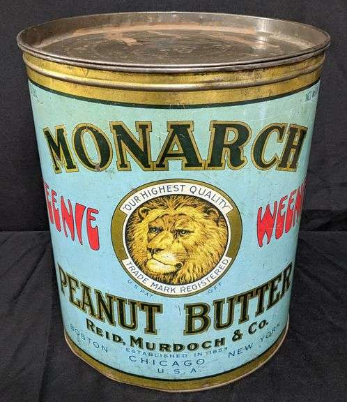 55# TIN BIN MONARCH TEENIE WEENIE PEANUT BUTTER REID MURDOCH CHICAGO IL