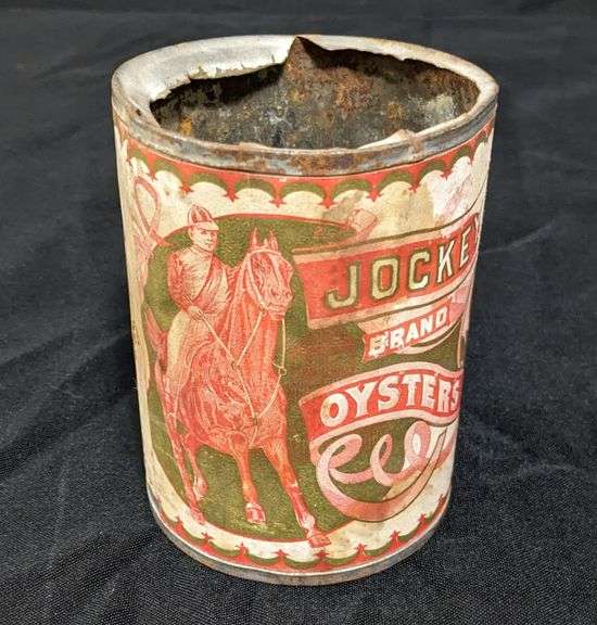 PAPER LABEL TIN CAN JOCKEY BRAND OYSTERS BALTIMORE OYSTER CO