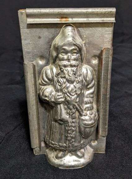 ANTIQUE CHOCOLATE MOLD CHRISTMAS SANTA CLAUS SAINT NICK THOS MILLS & CO INC PHILA PA