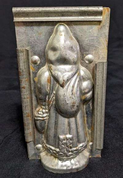 ANTIQUE CHOCOLATE MOLD CHRISTMAS SANTA CLAUS SAINT NICK THOS MILLS & CO INC PHILA PA