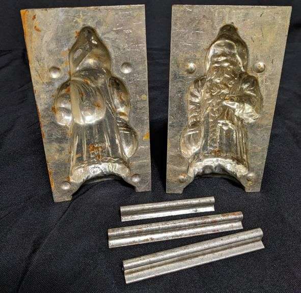 ANTIQUE CHOCOLATE MOLD CHRISTMAS SANTA CLAUS SAINT NICK THOS MILLS & CO INC PHILA PA