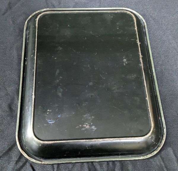 TIN LITHO BROWNIE ICE CREAM SERVING TRAY