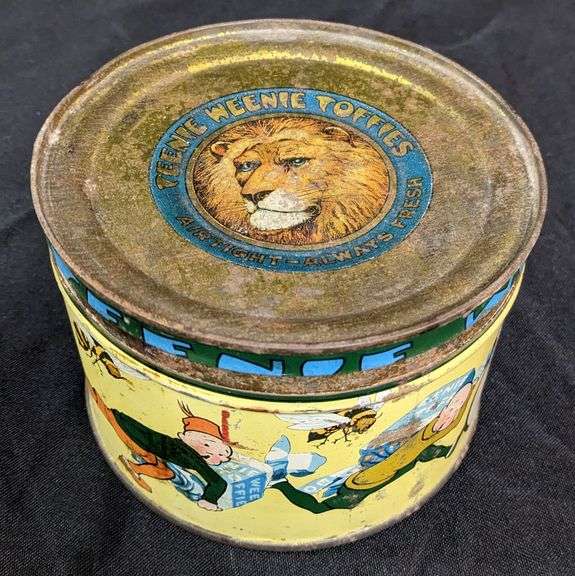 1# CANDY TIN CAN MONARCH TEENIE WEENIE TOFFEES REID MURDOCH CO CHICAGO