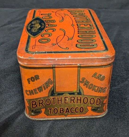 UNITED BROTHERS BROTHERHOOD TOBACCO TIN CAN