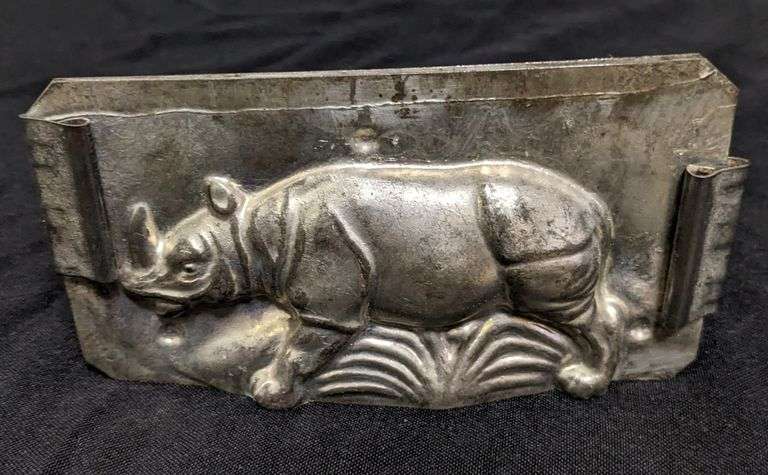 ANTIQUE CHOCOLATE MOLD RHINOCEROS