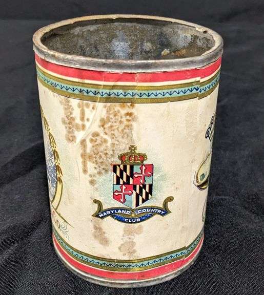 PAPER LABEL TIN CAN MARYLAND COUNTRY CLUB COVE OYSTERS