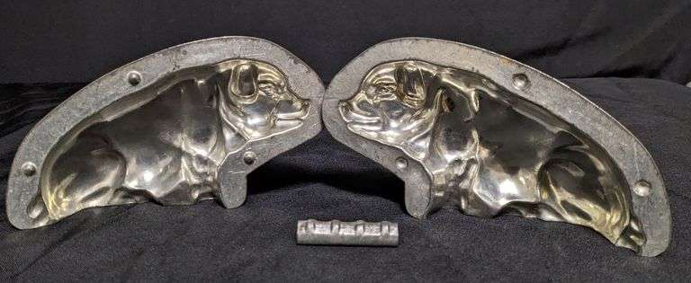 ANTIQUE CHOCOLATE MOLD CHUBBY PIG HOG SWINE ANTON REICHE DRESDEN