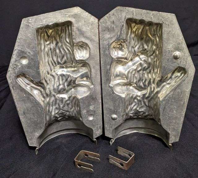 ANTIQUE CHOCOLATE MOLD YOUNG BOY CLIMBING TREE
