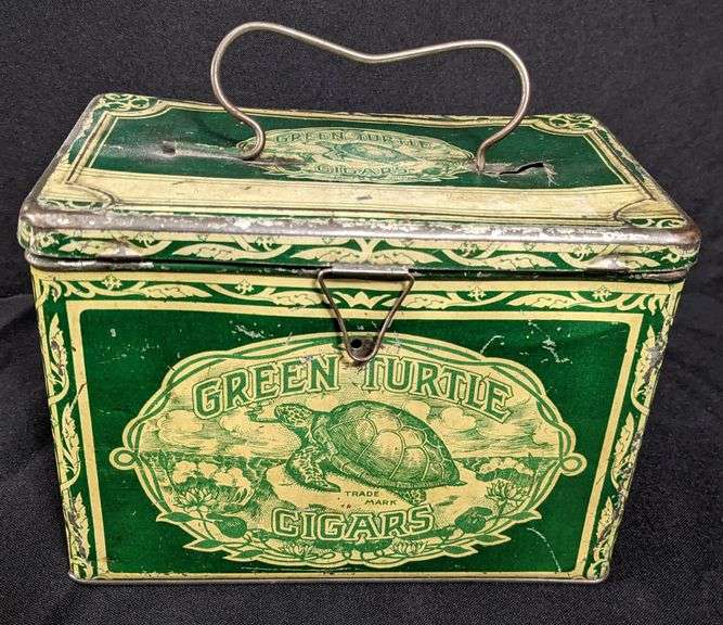 GREEN TURTLE CIGARS TIN 3 FOR 5¢ GORDON CIGAR & CHEROOT CO PATTERSON BROS RICHMOND VA