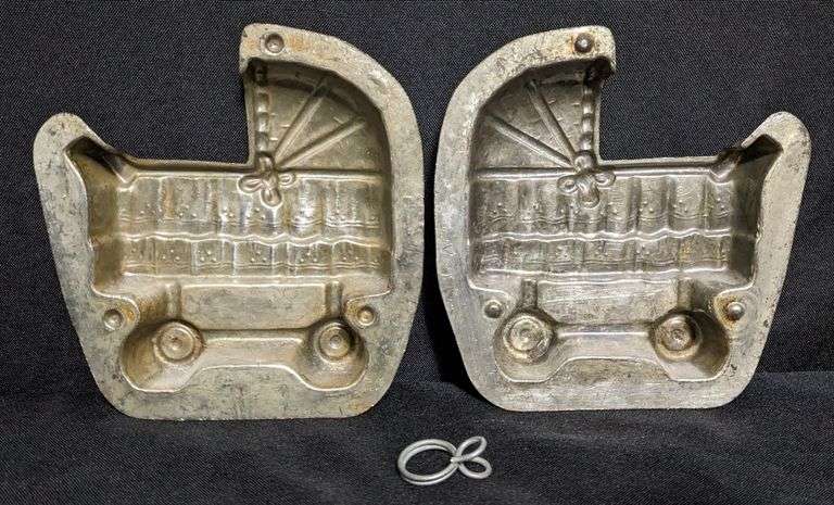 ANTIQUE CHOCOLATE MOLD BABBY BUGGY STROLLER