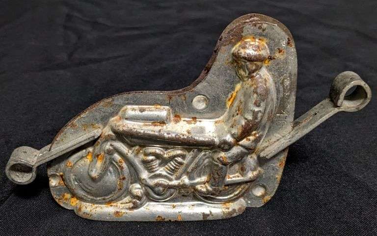 ANTIQUE CHOCOLATE MOLD MANON MOTORCYCLE ANTON REICHE DRESDEN