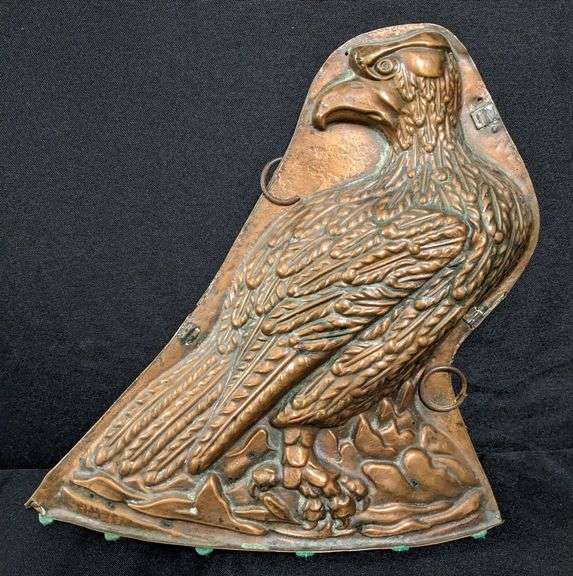 ANTIQUE COPPER CHOCOLATE MOLD EAGLE BIRD