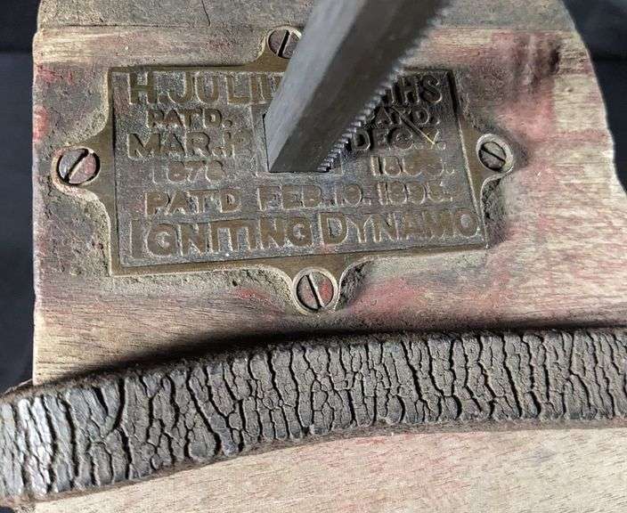 PAT 1895 H. JULIUS SMITH'S IGNITING DYNAMO BLASTING MACHINE