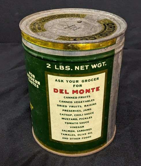 2# TIN CAN DEL MONTE COFFEE SAN FRANCISCO CALIFORNIA