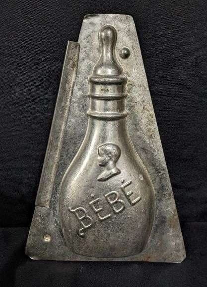 ANTIQUE CHOCOLATE MOLD BABY BOTTLE BE'BE'