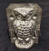 ANTIQUE CHOCOLATE MOLD OWL BIRD