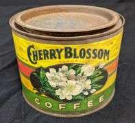 1# PAPER LABEL TIN CAN CHERRY BLOSSOM COFFEE MICHIGAN