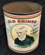 2# 1OZ PAPER LABEL TIN CAN OLD GRIMES GOLDEN PUMPKIN GRIMES IOWA