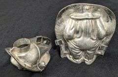 2 PIECE ANTIQUE CHOCOLATE MOLD CIRCUS CLOWN ANTON REICHE DRESDEN