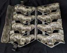 ANTIQUE CHOCOLATE MOLD EASTER BUNNY RABBITS 4 COUNT