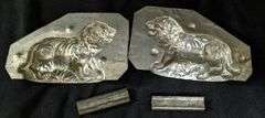 ANTIQUE CHOCOLATE MOLD LION CAT