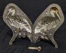 ANTIQUE CHOCOLATE MOLD STORK CRANE BIRD LE TANG FILS