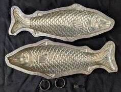 ANTIQUE CHOCOLATE MOLD CARP KOI FISH SHEEPSHEAD