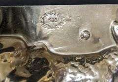 ANTIQUE CHOCOLATE MOLD RABBIT ON BEER BARREL KEG LE TANG FILS