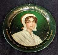 TIN TIP TRAY PRISCILLA THE MAID OF NEW ENGLAND FURNITURE MINNEAPOLIS MN