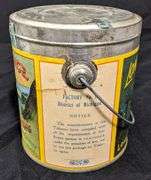 PAPER LABEL TIN CAN LONG DISTANCE TOBACCO SCOTTEN DILLON CO DETROIT MICHIGAN