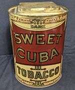 COUNTRY STORE TIN BIN SWEET CUBA TOBACCO
