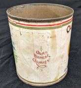 2# 1OZ PAPER LABEL TIN CAN OLD GRIMES GOLDEN PUMPKIN GRIMES IOWA
