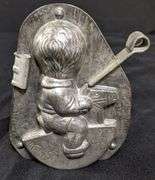 ANTIQUE CHOCOLATE MOLD BOY CHILD ON HOBBY ROCKING HORSE ANTON REICHE DRESDEN
