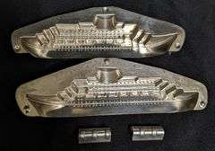 ANTIQUE CHOCOLATE MOLD STEAMER STEAMSHIP OCEANLINER SHIP BOAT J.K.V. TILBURG