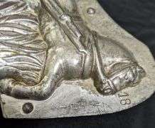 ANTIQUE CHOCOLATE MOLD HORSE DRAWN WAGON ANTON REICHE DRESDEN