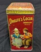 EARLY TIN LITHO CAN DROST'S COCOA HOLLAND