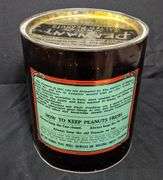 10# TIN BIN PLANTERS PENNANT SALTED PEANUTS WILKES BARRE PENNSYLVANIA