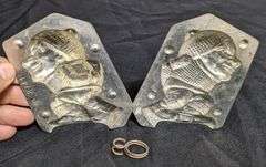 ANTIQUE CHOCOLATE MOLD MAN ICE SKATING B BRUNINGMEYER ENSCHEDE