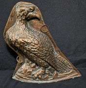 ANTIQUE COPPER CHOCOLATE MOLD EAGLE BIRD