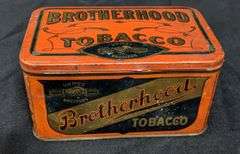 UNITED BROTHERS BROTHERHOOD TOBACCO TIN CAN