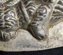 ANTIQUE CHOCOLATE MOLD EASTER BUNNY RABBIT PULLING EGG WAGON ANTON REICHE DRESDEN