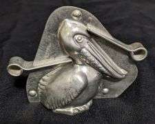 ANTIQUE CHOCOLATE MOLD PELICAN BIRD ANTON REICHE DRESDEN